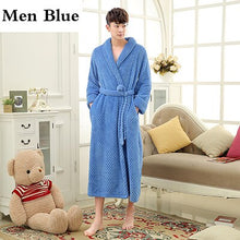 Load image into Gallery viewer, Mens Extra Long Thick Warm Winter Bathrobe