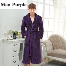 Load image into Gallery viewer, Mens Extra Long Thick Warm Winter Bathrobe