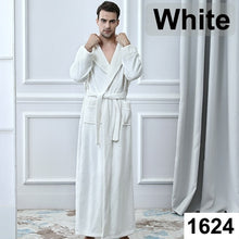 Load image into Gallery viewer, Extra Long Plus Size Winter Warm Coral Fleece Bathrobe Women Men