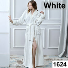Load image into Gallery viewer, Extra Long Plus Size Winter Warm Coral Fleece Bathrobe Women Men