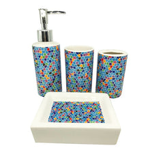 Load image into Gallery viewer, 4 pieces / artificial stone ceramic bath set