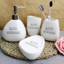 Load image into Gallery viewer, 4 piece set bathroom ceramic set