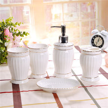 Load image into Gallery viewer, 5PCS Bathroom Ceramic Set