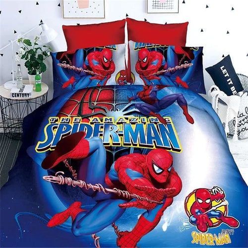 spiderman  children gift bedding set twin/single size bed linen set