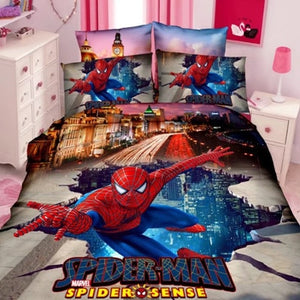 spiderman  children gift bedding set twin/single size bed linen set