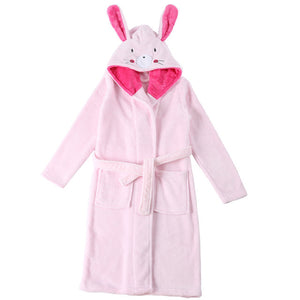 New Winter Warm Dressing Gown Kids Animal Baby Bathrobe