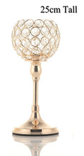 Load image into Gallery viewer, Gold Crystal Tealight Candle Holders