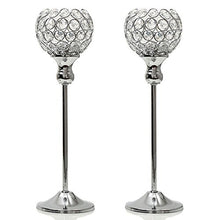 Load image into Gallery viewer, 2pcs Silver Crystal Candle
