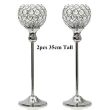 Load image into Gallery viewer, 2pcs Silver Crystal Candle