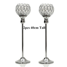 Load image into Gallery viewer, 2pcs Silver Crystal Candle