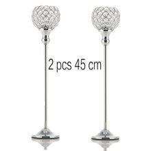 Load image into Gallery viewer, 2pcs Silver Crystal Candle