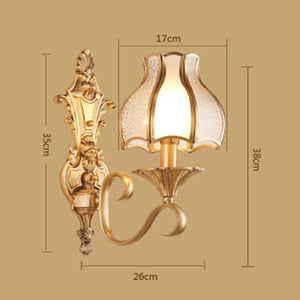HGhomeart Pure Copper Vintage Wall Lamp